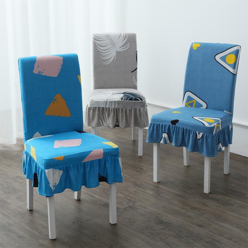 Household One-Piece Chair Cushion Set Elastic Universal Dining Chair Cover Seat Cover Dining Table Chair Covers Stool Cover