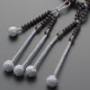 Buddhist Altar Shop Takita Shoten Buddhist Prayer Nichiren Sect Formal Prayer Beads Striped Ebony with Brown Crystal 2 Shaku Silk with Flower Brahma