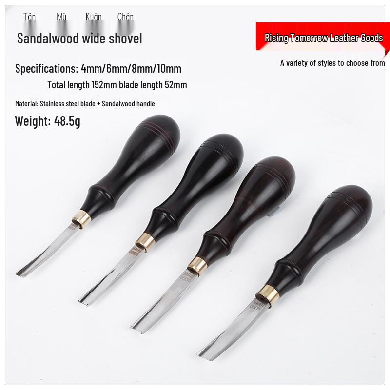 

Кромкорез из сандалового дерева: Широкий нож для истончения кожи (M390) 4MM