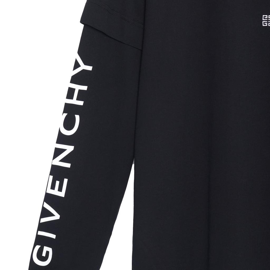 Givenchy 4G Embroidered Long Sleeved T Shirt BM71G53YAM-001