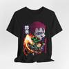Demon Slayer Akaza and Tanjiro Anime Graphic Unisex Tee, Manga T-Shirt, Japanese