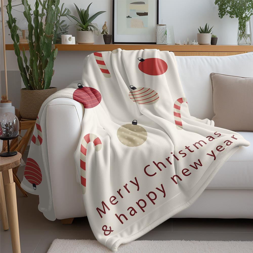 Tuniu festliche Weihnachts-Karodecke für Sofa Bett Wohnzimmer Dekoration