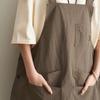 New Double-Sided Kitchen Apron Waterproof Adjustable Waist Apron Unisex Pure Color Chef Apron Household Kitchen