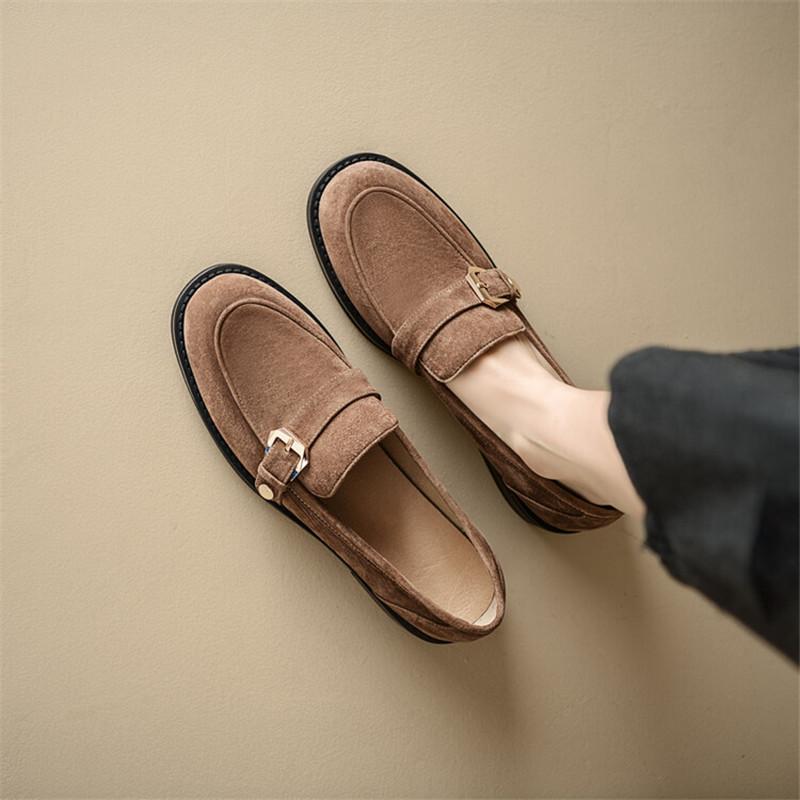 Fashion 2024 Spring Women Shoes Round Toe Chunky Heel Women Pumps Shoes for Women Deep Mouth Loafers Low Heels Ladies Shoes Zaptos Mujer