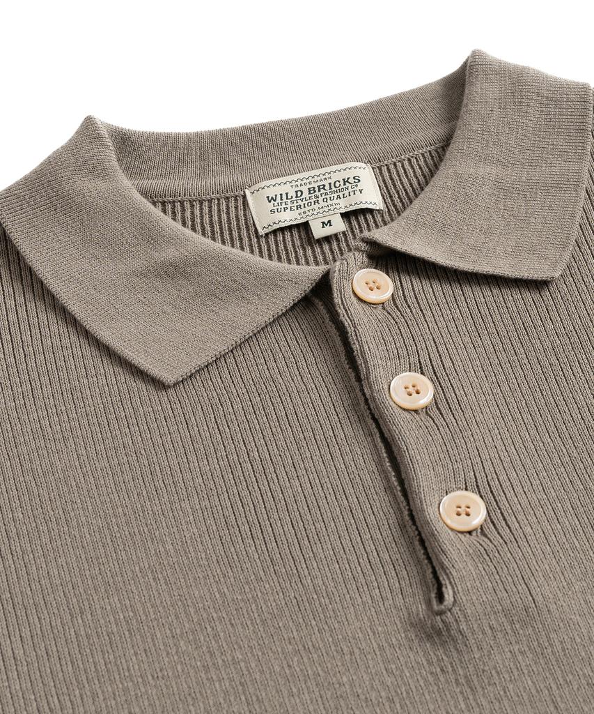 Waildeubeuligseu W23 Knitted Polo Shirt (Sand Beige)