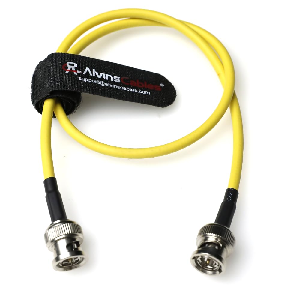 Cablu Monitor RED Compatibil 12G SDI Flexibil Coaxial Drept BNC pentru Video 4K 50cm Cablu Alvin's Komodo/Atomos, Capete Bărbat-Bărbat, Ecranat 75ohm,