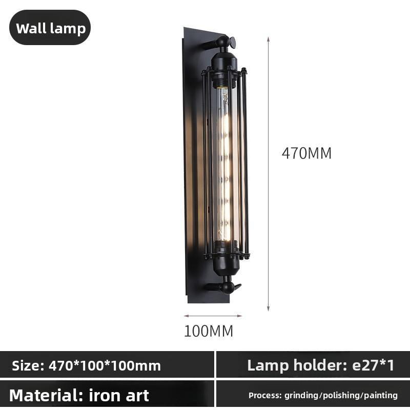 Rustic Industrial Wall Lighting Iron Cage Led For Bedroom And Hallway Decor