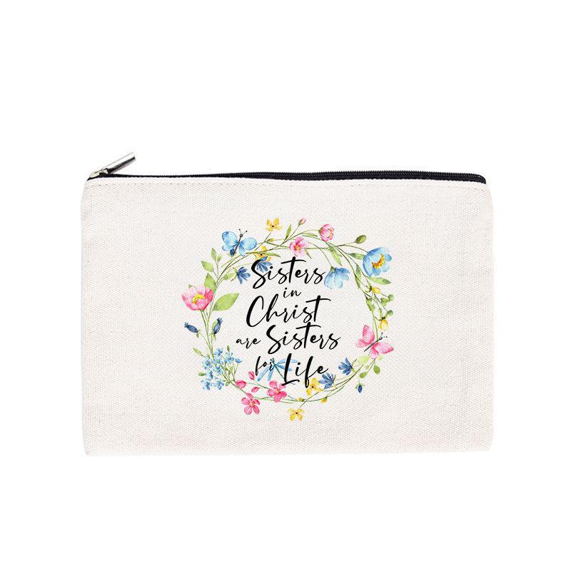 Colorful Canvas Coin Purse: Zippered Stationery, Pen & Cosmetic Storage Bag