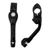HDBUBALUS Motorcycle 1 Highway Peg Universal Adjustable Highway Pegs with Long Angle Footpeg Mount for Harley Road Street and Black 1/4" Mount,