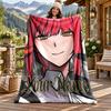 Chainsaw Man Custom Name Flannel Blanket Personalized Soft Warm Plush Throw Blanket Customized Gift for Family Friends