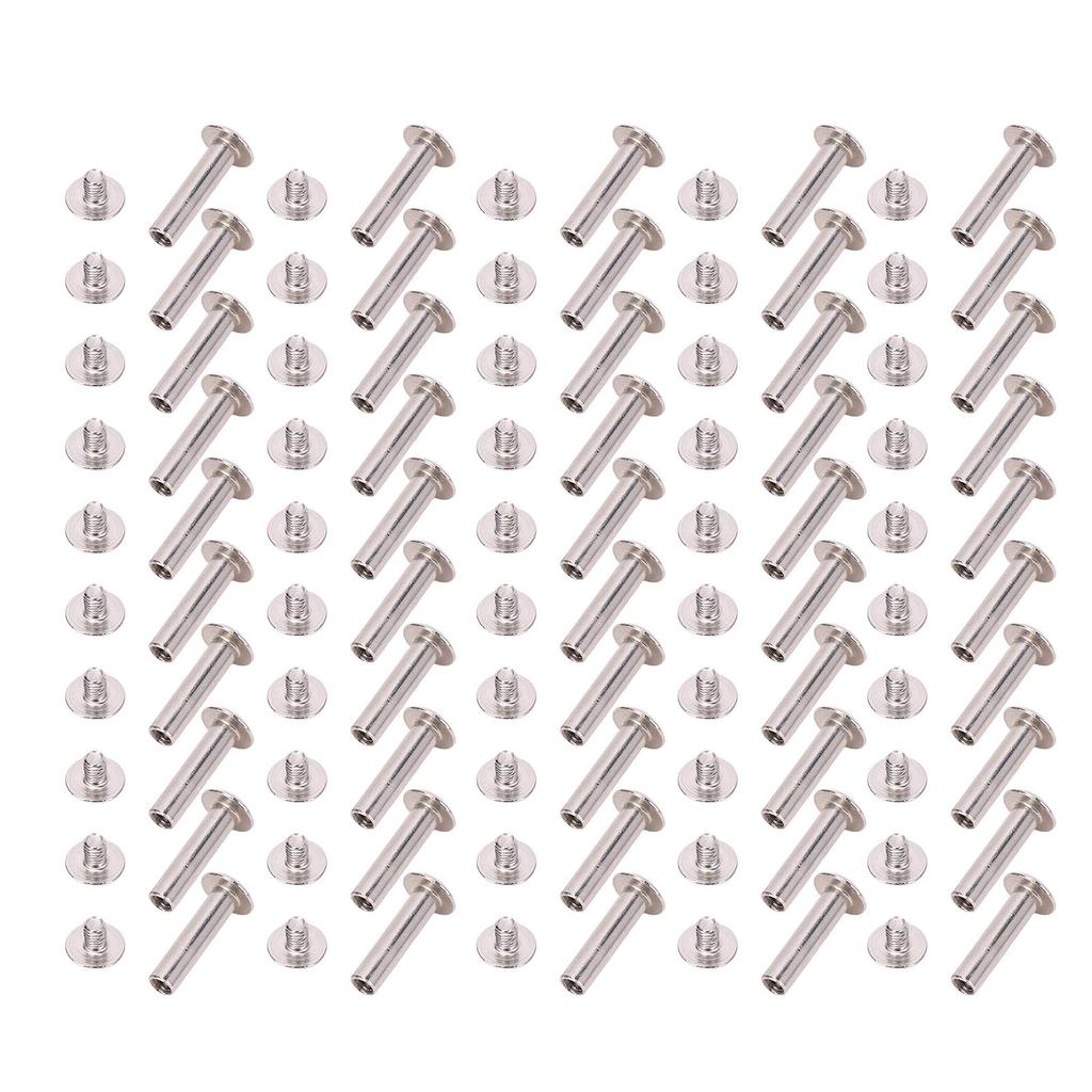 50 Sets Screw Rivet M3.5 4.5x18x9mm Round Flat Head Alloy Stainless Steel Binding Screws for