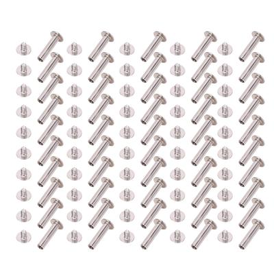 50 Sets Screw Rivet M3.5 4.5x18x9mm Round Flat Head Alloy Stainless Steel Binding Screws for