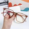 New Unisex Square Glasses for Men Women Pc Frame Glasses Rectangle Plain Glasses Nearsighted Eyewear Glasses -1.0 -2.5 -2.0