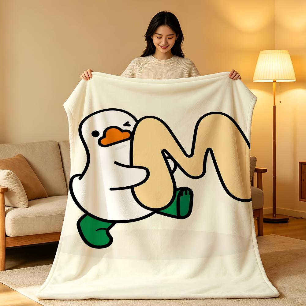 Character A-Avatar D-Duck Throw High-Density Short Plush Blanket Soft Skin-Friendly for Sofa Nap Air-Conditioned Room