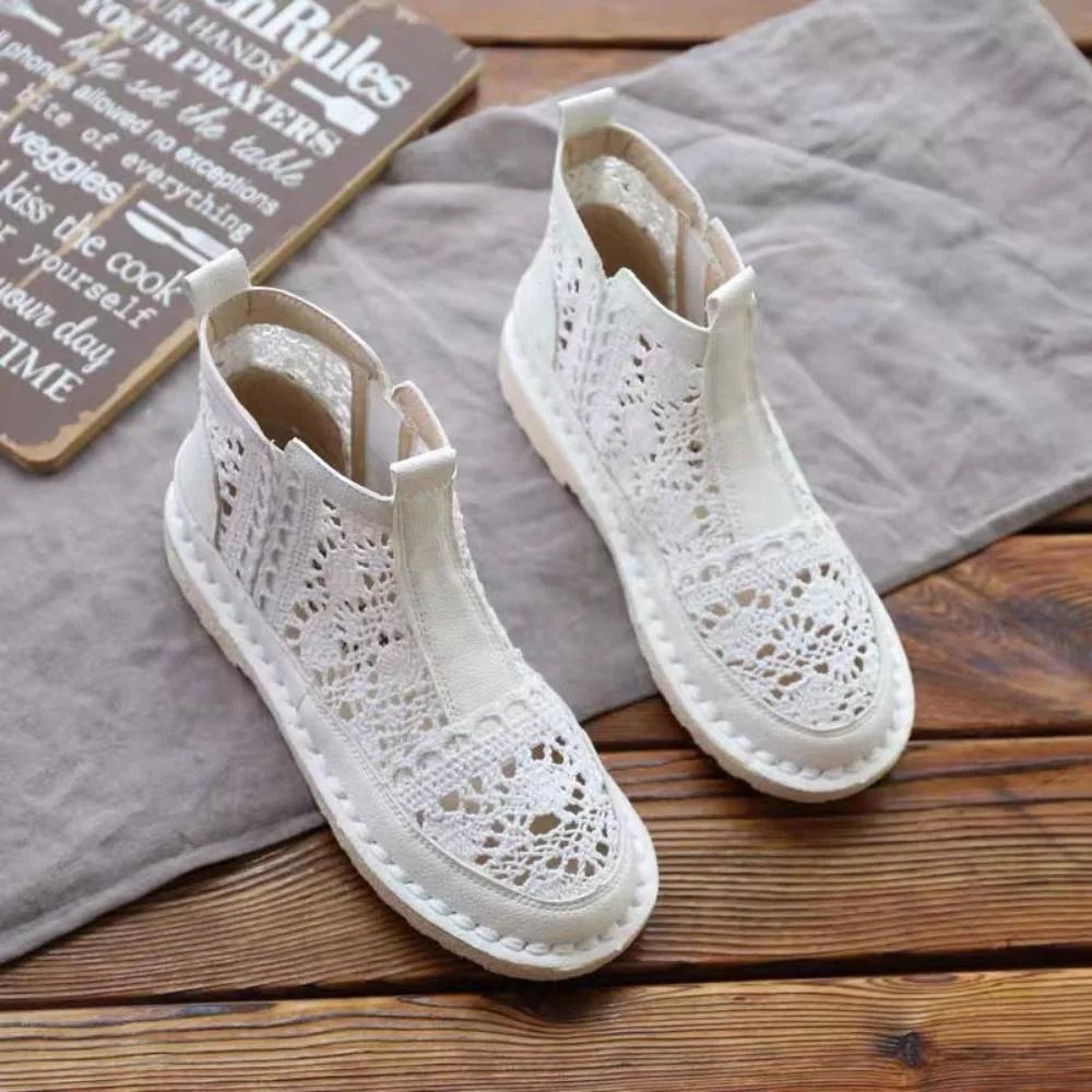 Women's Breathable Mesh Summer Shoes Lace Walking Shallow New Solid Non Slip Casual Shoes  Flat Shoes Sports spring autumn