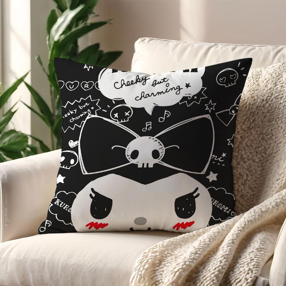 K-Kuromi Cute Cushion Cover For Pillow Printing Sofa Decoration Home Car Room Coffee Shop Office Nordic Simplicity