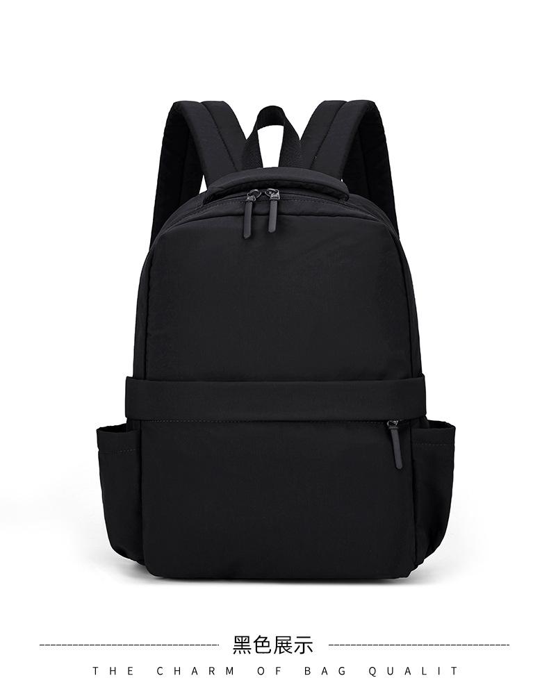 Schoolbag stylish simple versatile multi-storage compartment backpack large capacity outdoor travel men's and women's backpack