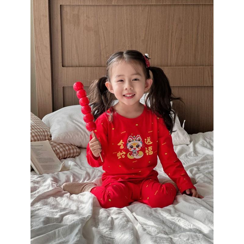 Kids Long Sleeve Pajamas Set Cotton Blend Loungewear New Themed Sleepwear Boys Girls 90-180cm