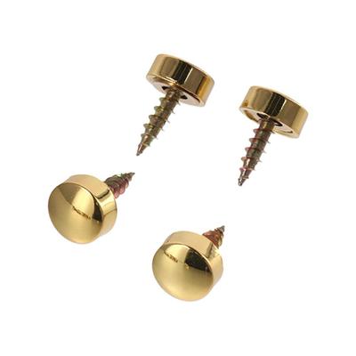 8pcs Gold Mirror Screws Decorative Caps Cover Brass Screws Caps Mirror Fasteners Cover  Wardrobes
