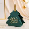5pcs Triangle Shape Cookie Packaging Box Cardboard Holiday Gift Packaging  For Christmas Party