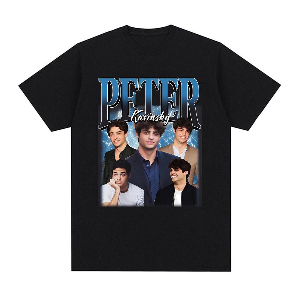 Retro Peter Kavinsky Noah Centineo Lover T-shirts Men Women Clothing Fashion Classic T-shirt Oversized Short Sleeve T Shirt T... S разноцветный