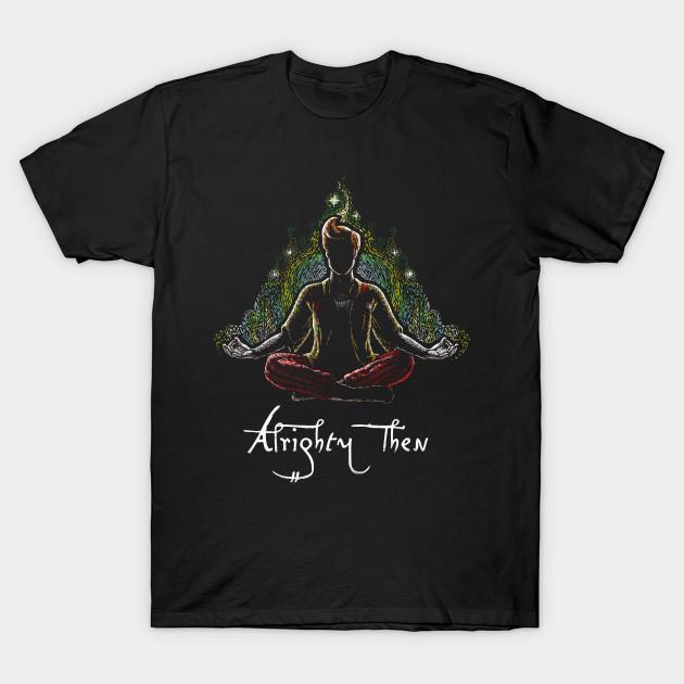 

Men Black Print T-shirt Alrighty Then No-Cut Transfer Paper Print Cotton Tshirt 2XL чёрный