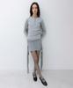 INSILENCE WOMEN W Rib Henley Neck Long Sleeve Melange Grey