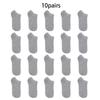 Unisex 10 Pairs Thin Breathable Solid Socks Soft Lightweight Low Cut Ankle Socks Comfy Boat Socks Men Women Short Hosiery