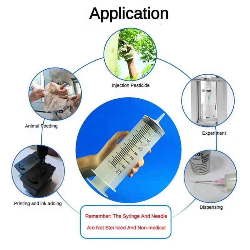 Strzykawki o dużej pojemności Pompa olejowa Strzykawka 100/300/550ml z wężem 1m Pompa do karmienia zwierząt Pompa dozująca Hydroponika Składniki odżywcze Duża strzykawka