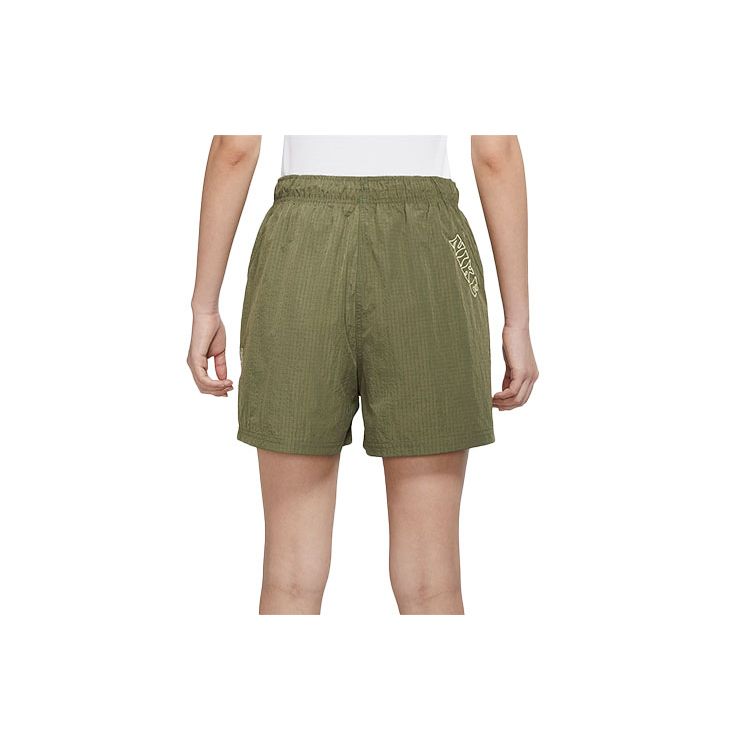 Nike Sportswear High-Waisted Woven Solid Casual Sports Shorts Women Shorts Medium-Olive DX6152-222