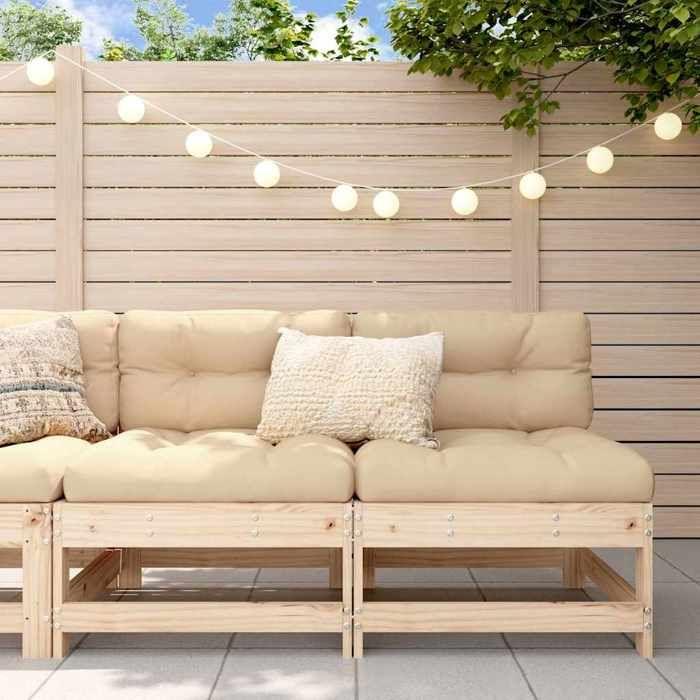 Maison Exclusive - Canapés centraux avec coussins 2 pcs bois de pin massif