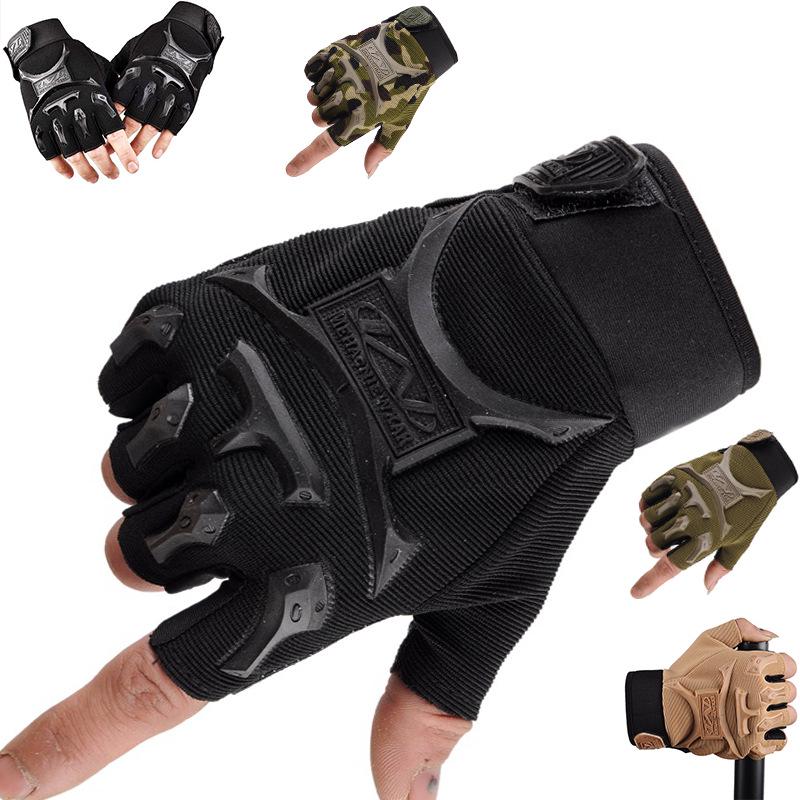 Mannen Vuur Phoenix Tactische Fiets- & Fitness Half-Vinger Handschoenen