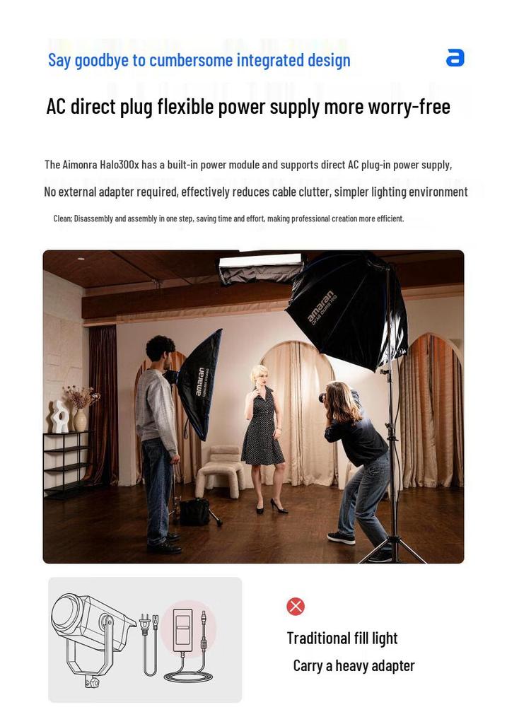 Aputure Amaran Halo 300x Adjustable Color Temperature Stream Light