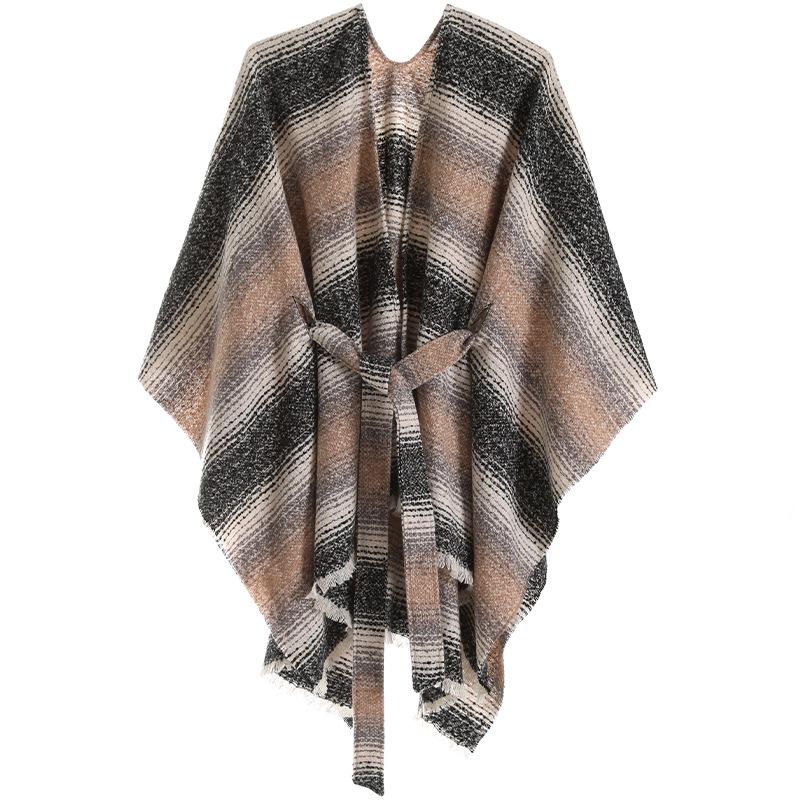 Versatile Ethnic Shawl for Tibet and Yunnan Travel чёрный