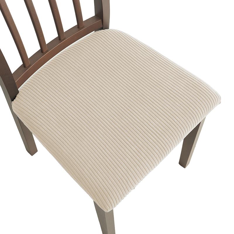 1/6Pcs Stripes Jacquard Chair Seat Covers Stretch Dining Chair Slipcover Removable Upholstered Seat Case For El Kitchen Party