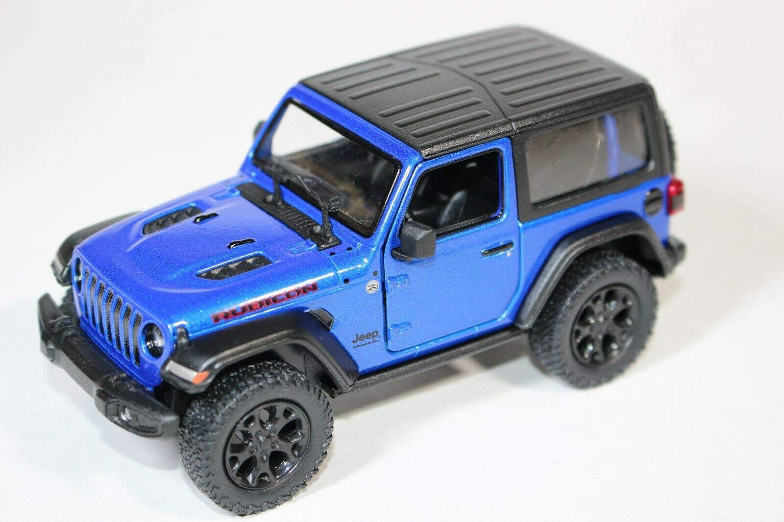 

KiNSMART - Jeep Wrangler Rubicon Off-Road 4x4 5-Inch 1:34 Scale Diecast Model Replica Toy Car (Blue Hardtop)
