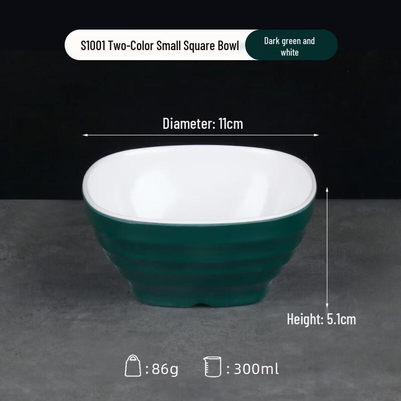 10-Pack Melamine Anti-Drop Rice & Sauce Bowls