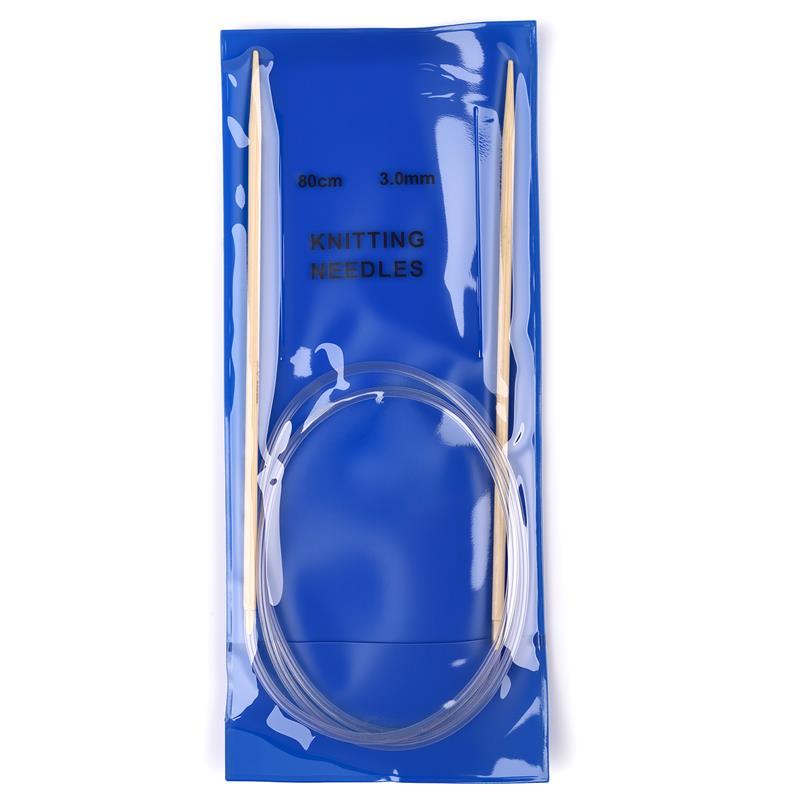 2mm-8mm Bamboo Plastic Circular Knitting Needles Beige Crochet Needles Pins Needle Craft Tools DIY Sewing Tools