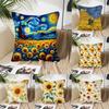 Sunflower Flower Sea Pillow Case Fashion Square Pillowcase Bedroom Sofa Room Ins Decoration Leisure