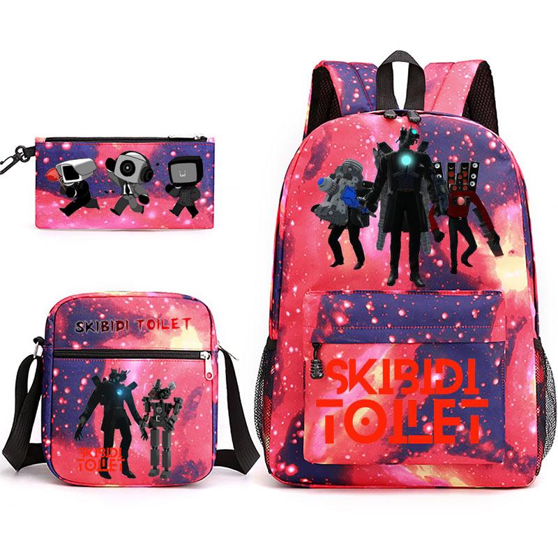 New toilet man spoof primary school backpack