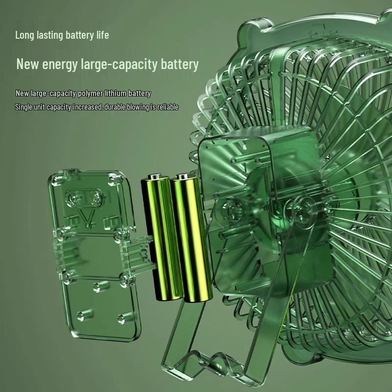 3-in-1 Silent Electric Fan: Desktop, Wall-Mounted, Folding, Dual-Use with USB Charging & Plug-In Options for Dorms & Homes.