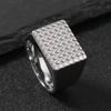18 Karat Goldbeschichteter Edelstahl Ring mit Polka-Dot-Index – Hip-Hop-Mode Titan Schmuck