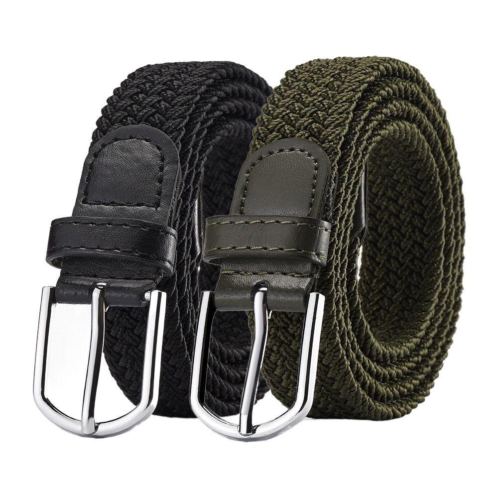 Lochfreier Elastischer Gürtel Vielseitiger Webgürtel Stretch Canvas Geflochtene Gürtel Für Damen Herren