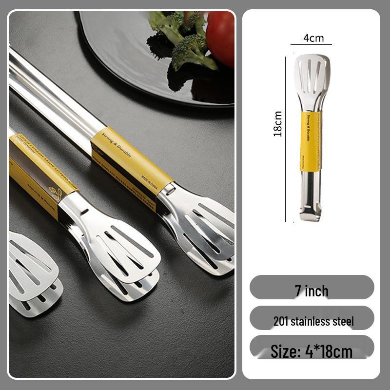 

304 Stainless Steel BBQ & Frying Tongs for Meat and Bread
