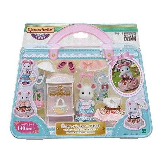 Sylvanian Families Town Fashion Coordination Set - Sweet Ribbon Collection TVS-12 ST Mark certified ages 3 up Toy Dollhouse EPOCH