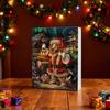 Dog Advent Calendar 24 Days Dog Theme Christmas Countdown Calendar 2D Dog And Santa Decorations Fun Holiday Gift Keepsake for Family Kids Dog Lovers