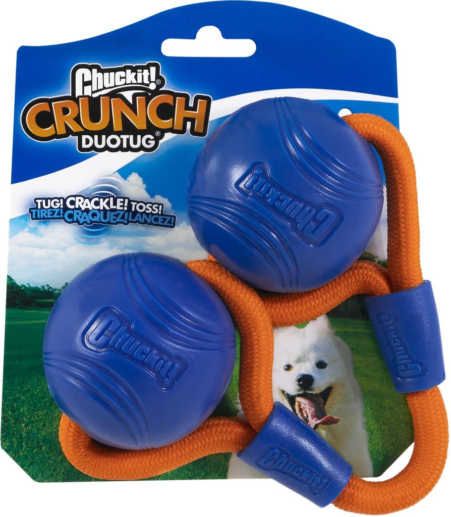 Crunch Ball Dog Tag Chuckit! Toy, Medium, Duo,