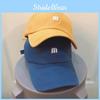 Beige M Trendy Letter Soft Brim Baseball Hat For Women Sunshield Summer