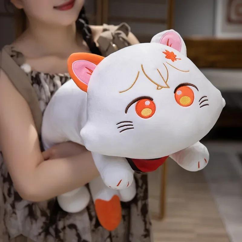 

60cm Genshin Impact Kaedehara Kazuha Cat Plushie Toy Cartoon Doll Anime Stuffed Plushies Kids Birthday Gift Room Decoration 60cm білий