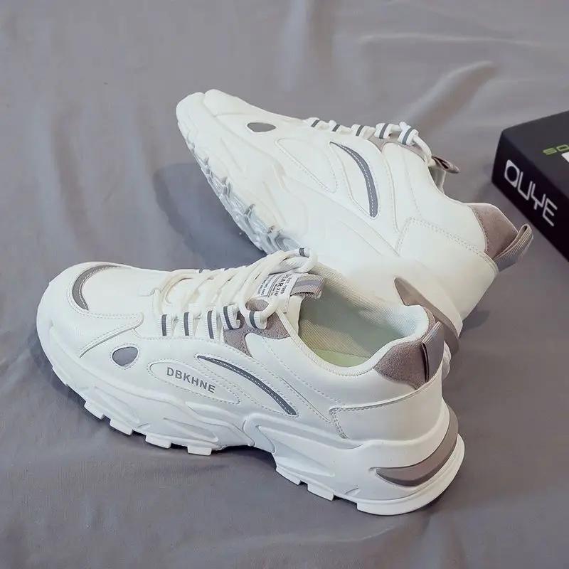 Autumn Men's Ankle Sport Boots Platform Lace Up Male Sneaker Shoes Offer Fashion Work Booties Outdoor Hiking Sale Anti Slip New